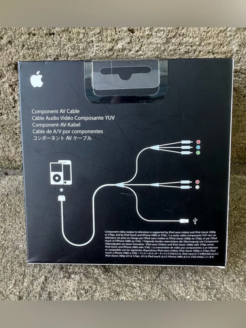 Apple Component AV Cable iPhone iPod With Power Adapter 30 Pin MB128LL/A RETIRED